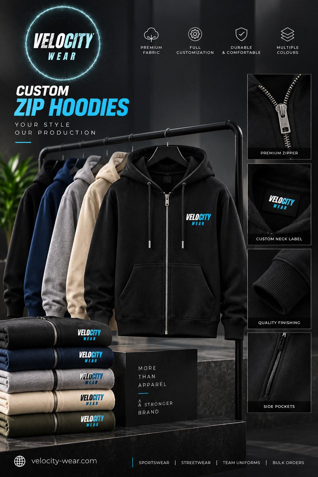Custom Hoodies Printing range — Velocity Wear